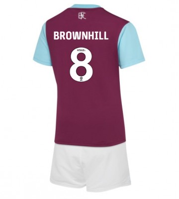 Burnley Josh Brownhill #8 Primera Equipación Niños 2024-25 Manga Corta (+ Pantalones cortos)